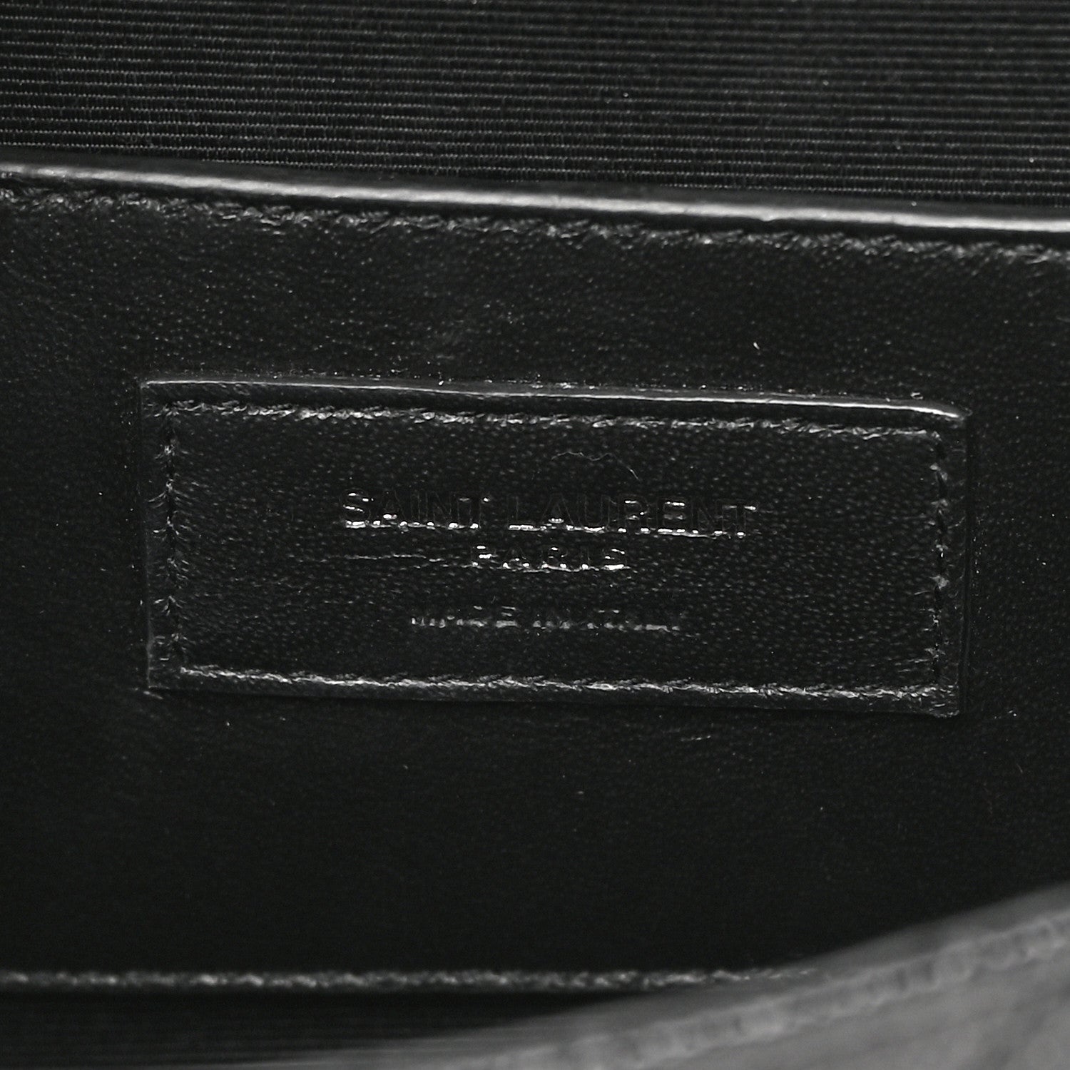 Saint Laurent Grain De Poudre Textured Mixed Matelasse Triquilt Small Monogram Monochrome Satchel Black 6 of 10
