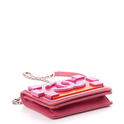 Chanel Plexiglass Patent Mini Boy Brick Flap Orange Pink 5 of 17