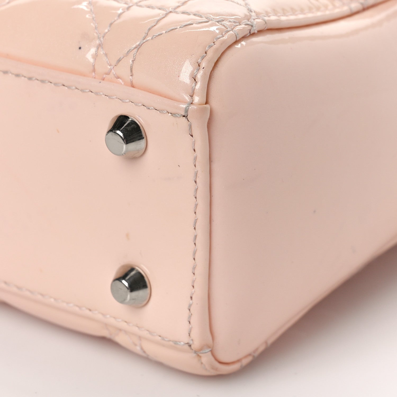 Christian Dior Patent Cannage Mini Lady Dior Pale Pink 7 of 11
