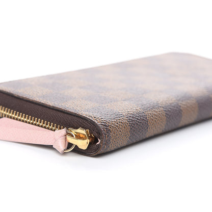 Louis Vuitton Damier Ebene Clemence Wallet Rose Ballerine 8 of 10
