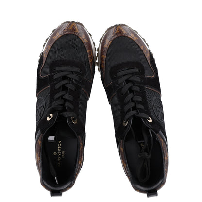 Louis Vuitton Suede Monogram Run Away Sneakers 38.5 Black 2 of 9