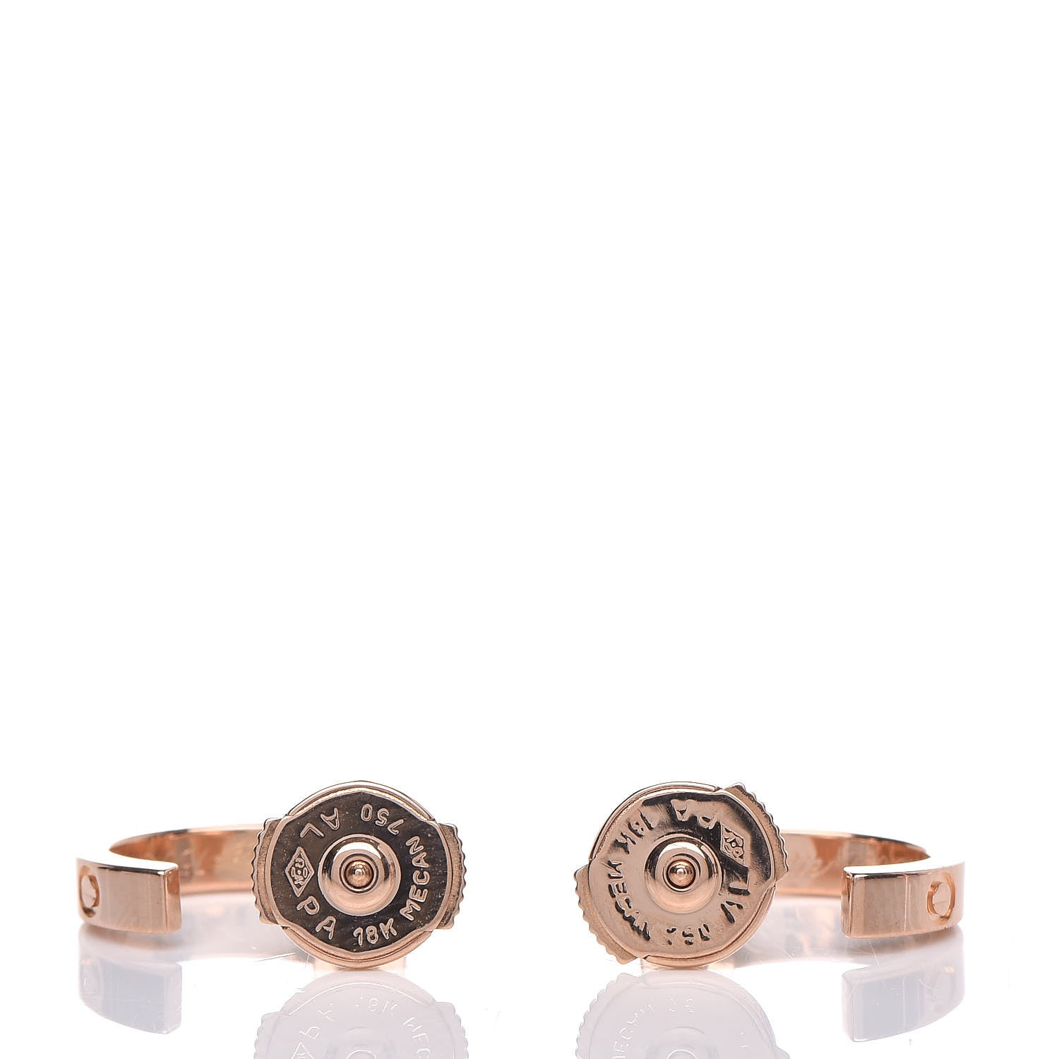 Cartier 18K Pink Gold Small LOVE Hoop Earrings 3 of 4