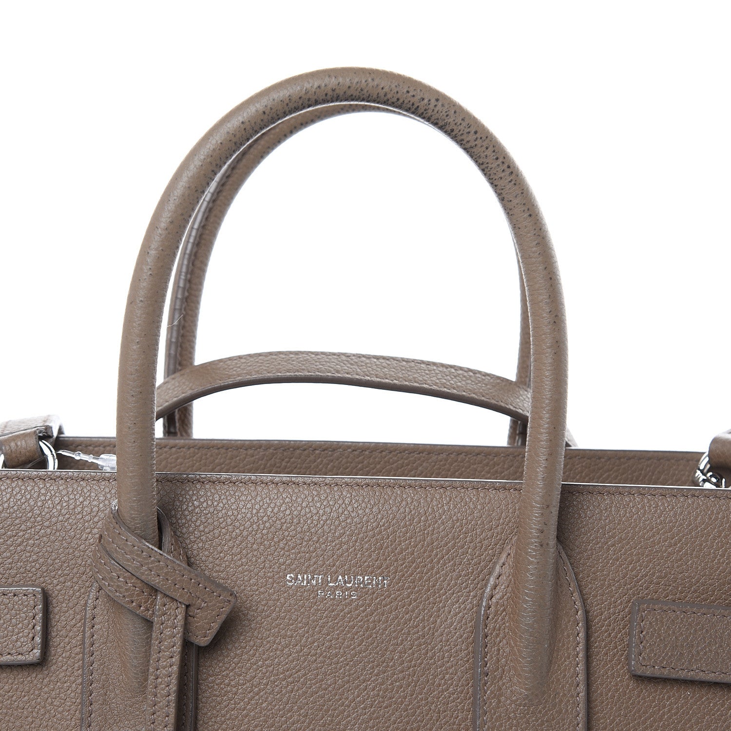 Saint Laurent Grained Calfskin Baby Sac De Jour Dark Beige 12 of 16