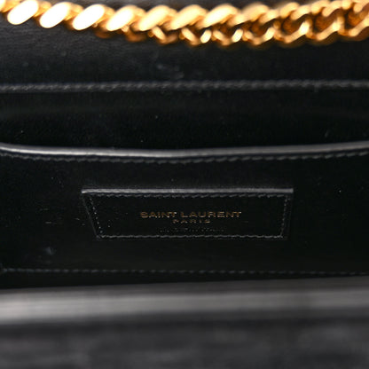 Saint Laurent Suede Medium Classic Monogram Kate Tassel Satchel Black 6 of 10
