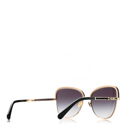 Chanel Square Frame Sequin Sunglasses 4270 Gold Black 4 of 8