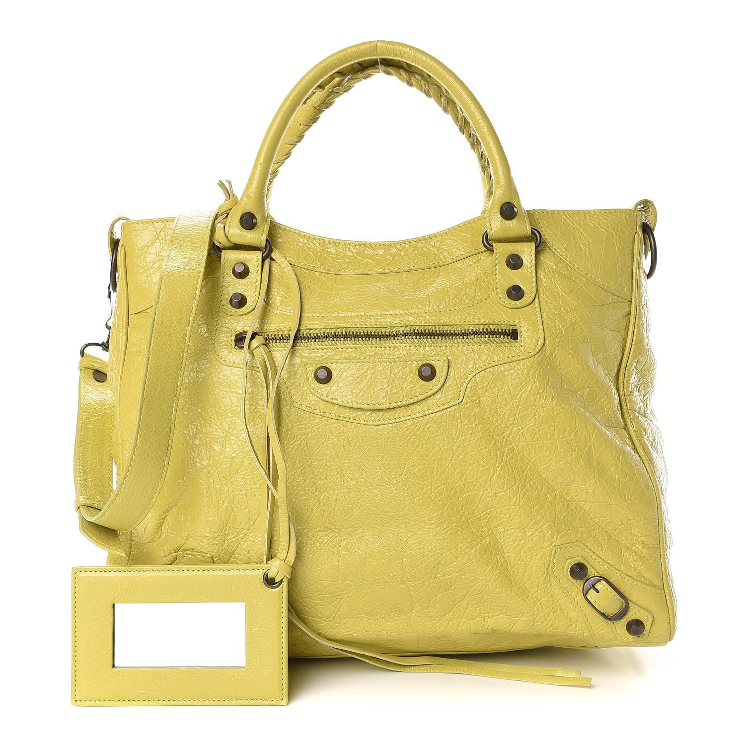 Balenciaga Agneau Classic Hardware Velo Jaune Poussin 1 of 8