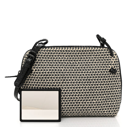 Bottega Veneta Nappa Ayers Cravaterria Intrecciato Nodini Bag Off White Black 3 of 12