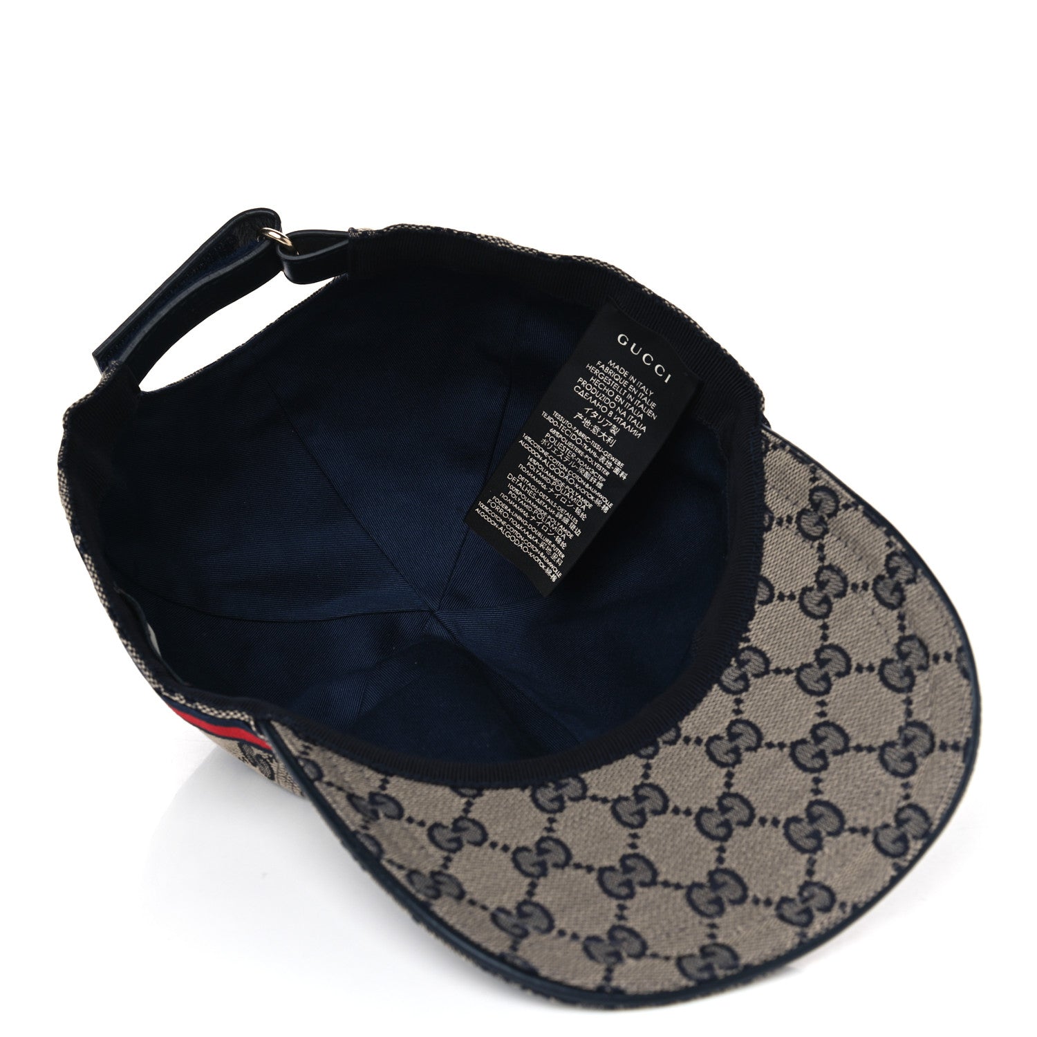 Gucci Monogram Web Baseball Hat XL Beige Blue 4 of 4