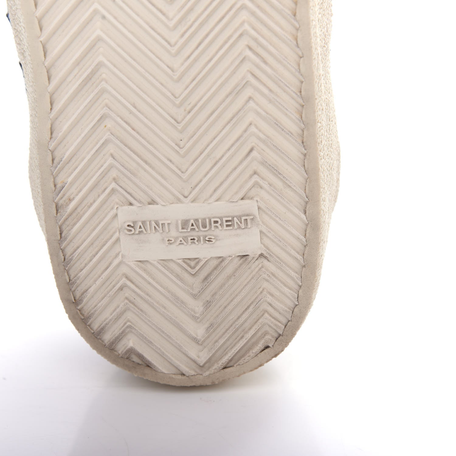 Saint Laurent Calfskin Star Court Sneakers 40 White Black 9 of 10