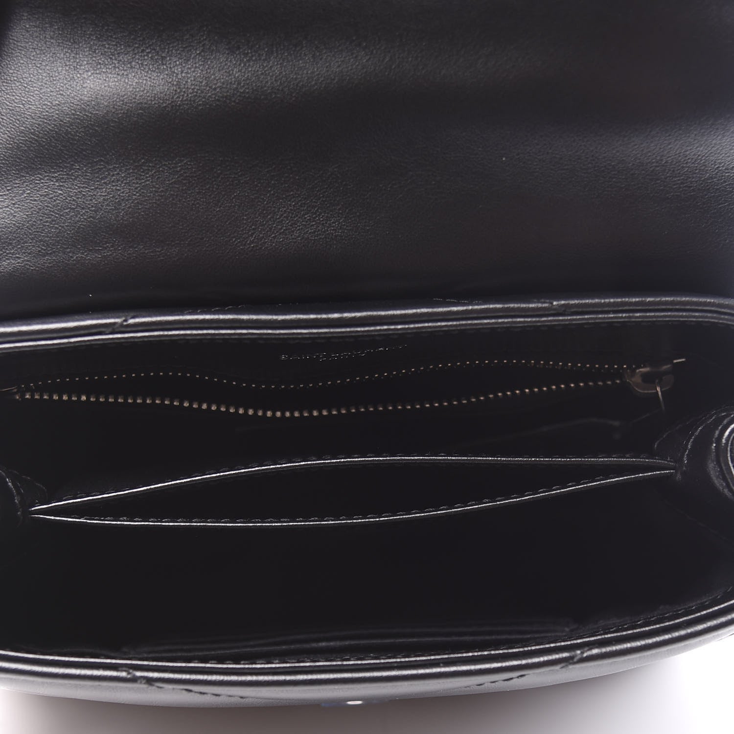Saint Laurent Calfskin Y Quilted Monogram Toy Loulou Crossbody Bag Black 4 of 11