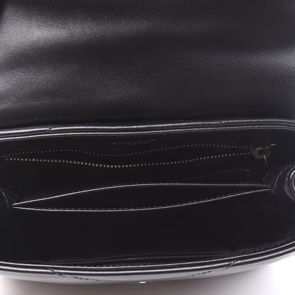 Saint Laurent Calfskin Y Quilted Monogram Toy Loulou Crossbody Bag Black 4 of 11