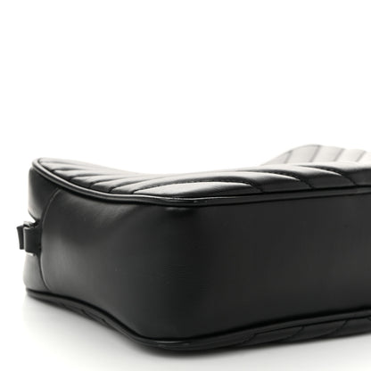 Saint Laurent Calfskin Matelasse Monogram Monochrome Lou Camera Bag Black 9 of 13
