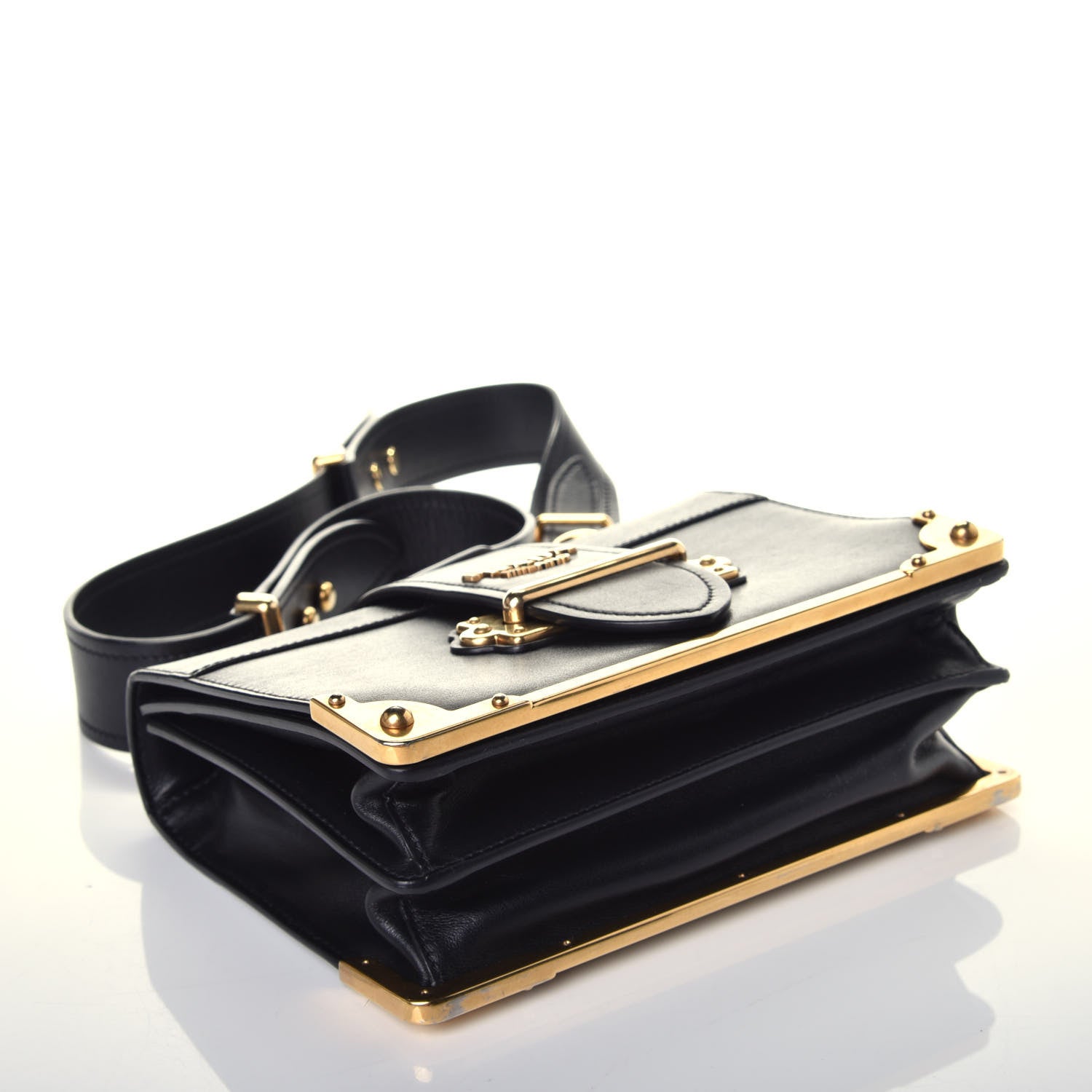 Prada City Calf Saffiano Cahier Bag Black 4 of 9