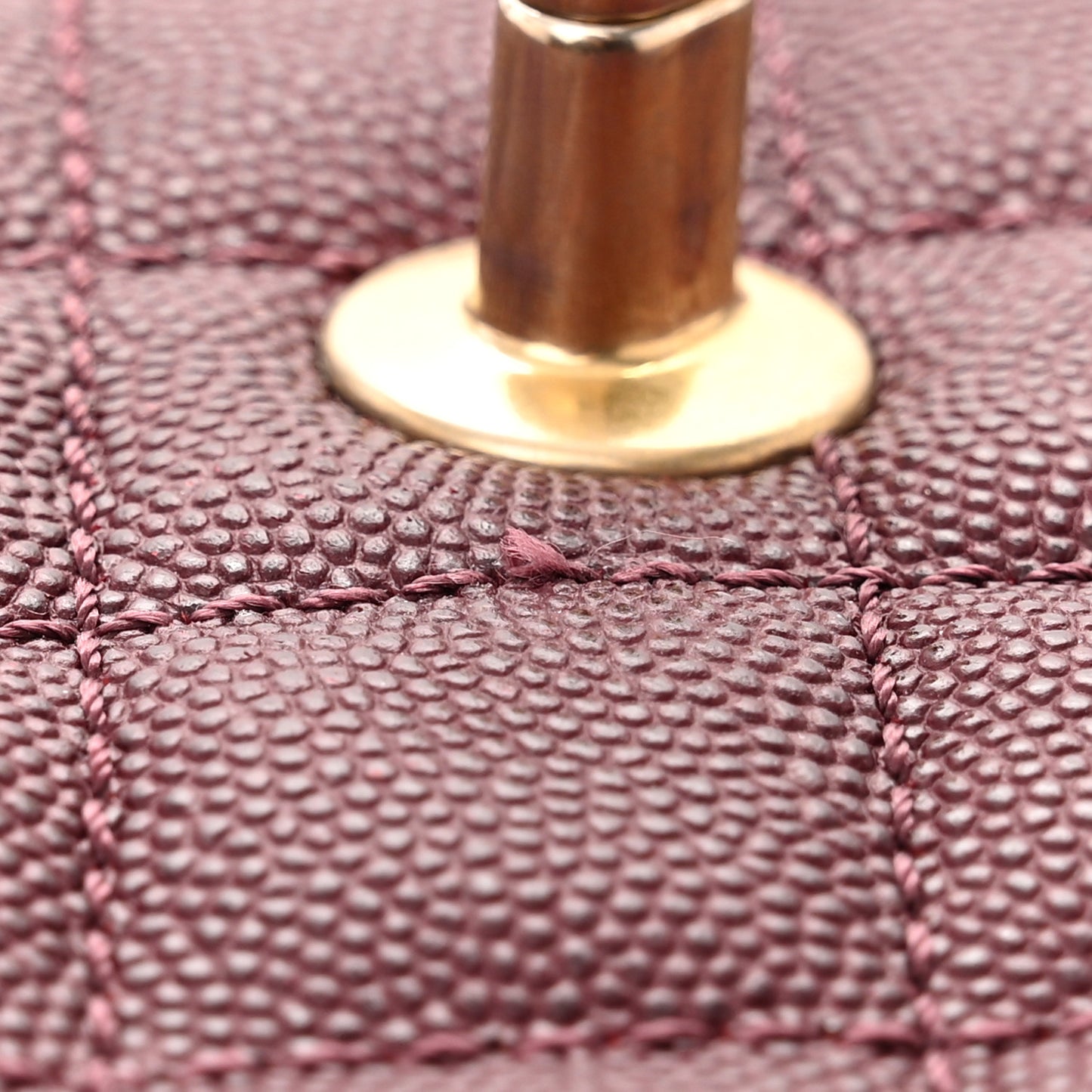 Caviar Lizard Embossed Quilted Small Coco Handle Flap Burgundy