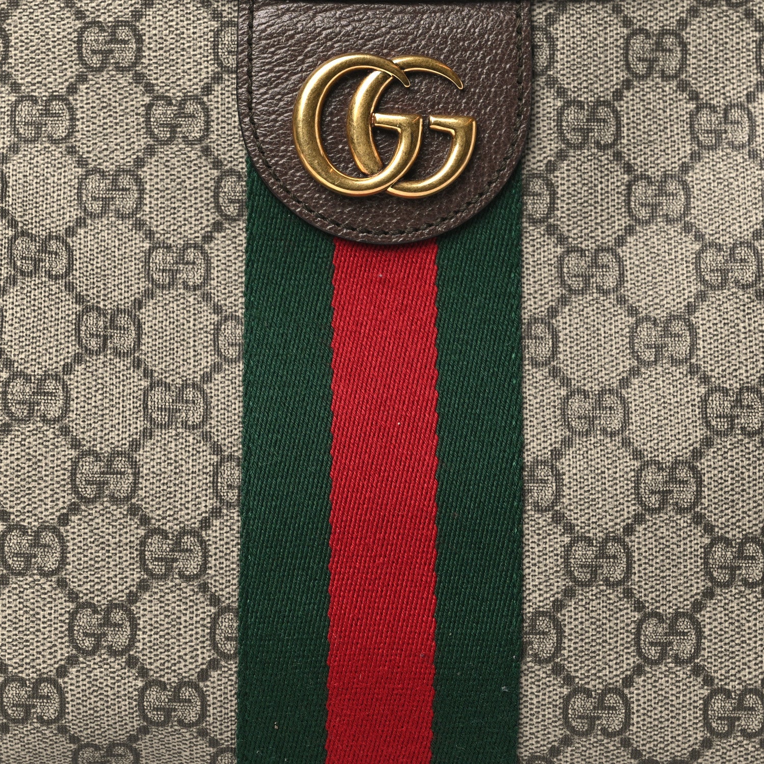 Gucci GG Supreme Monogram Web Small Ophidia Half Moon Hobo Brown 8 of 14