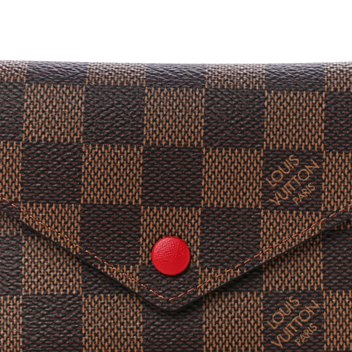 Louis Vuitton Damier Ebene Victorine Wallet Cherry 7 of 10