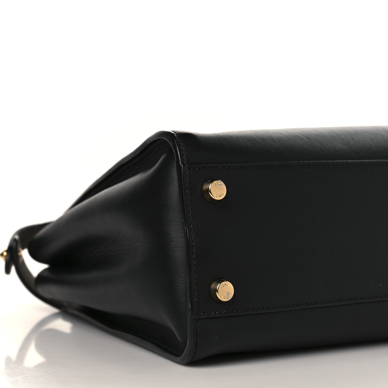Fendi Vitello Tahiti Burro Large Peekaboo Iconic Essentially Satchel Black Corda 8 of 10