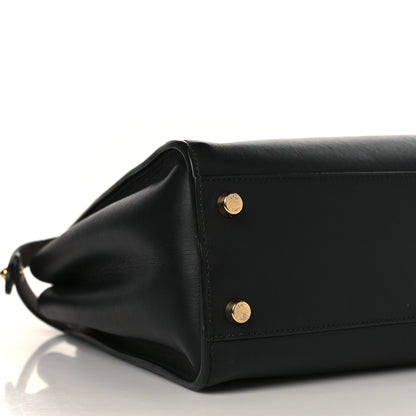 Fendi Vitello Tahiti Burro Large Peekaboo Iconic Essentially Satchel Black Corda 8 of 10