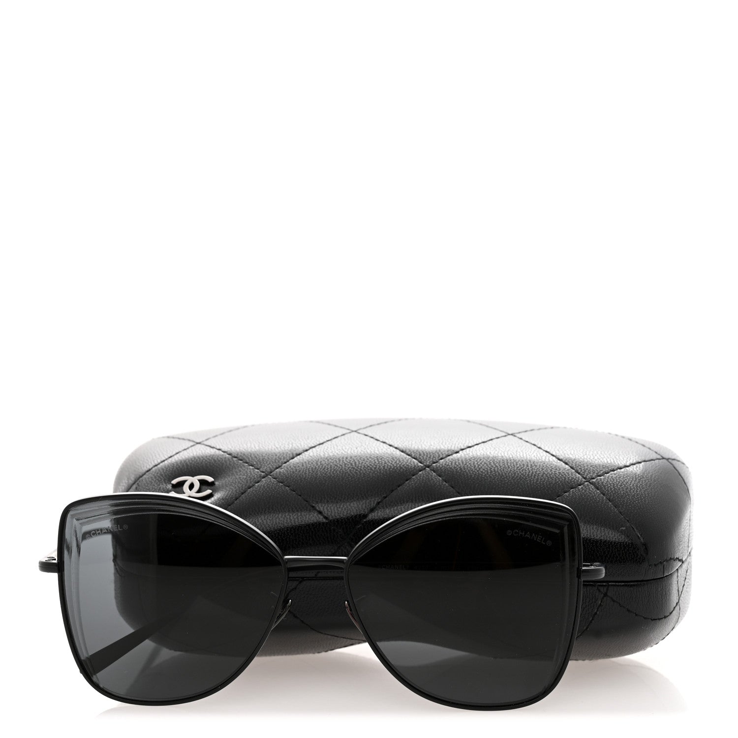Chanel Metal Butterfly Sunglasses 4253 Black 9 of 9