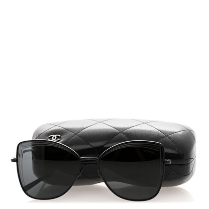 Chanel Metal Butterfly Sunglasses 4253 Black 9 of 9