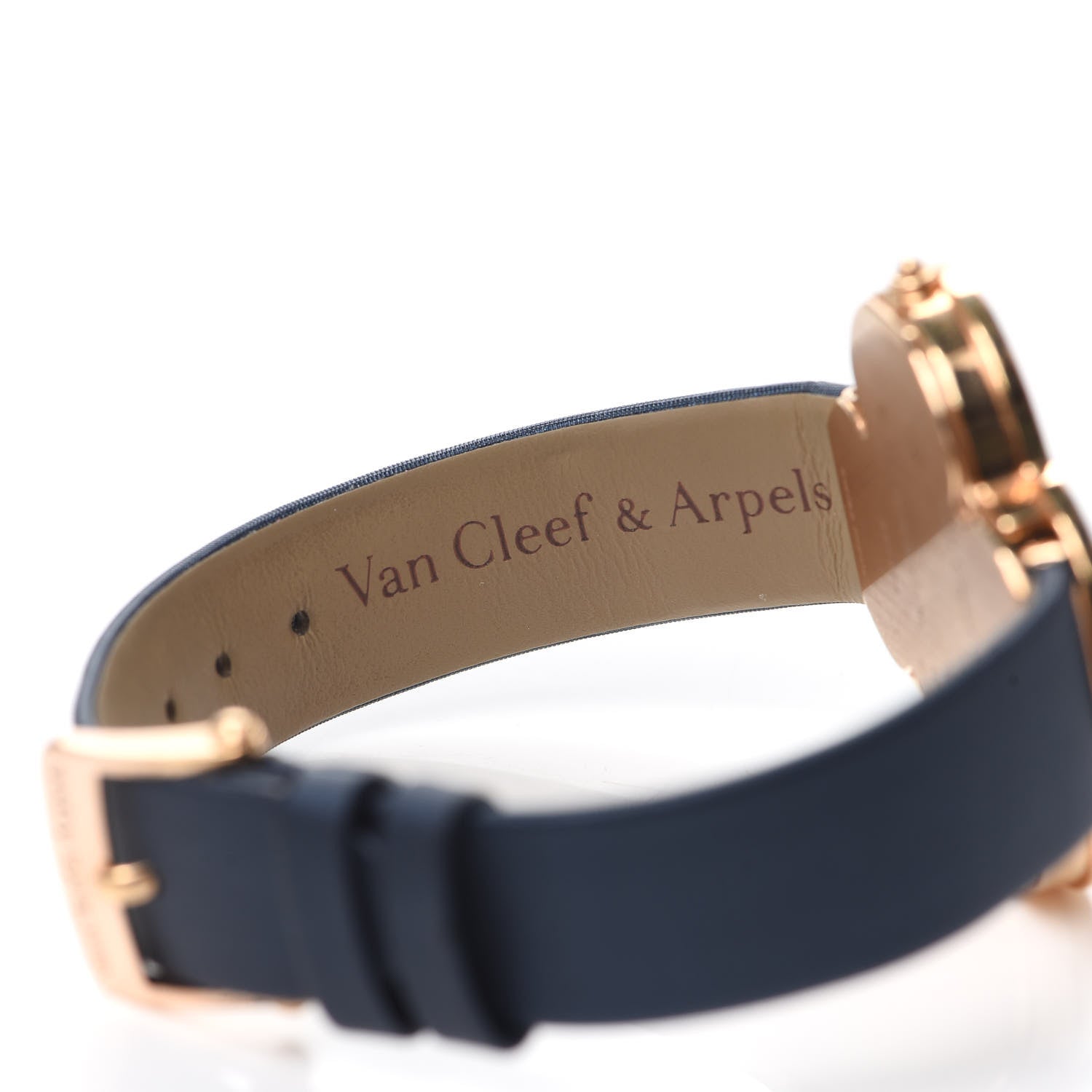 Van Cleef & Arpels 18K Rose Gold Satin Diamond Bezel Onyx 40mm Alhambra Talisman Quartz Watch 5 of 7