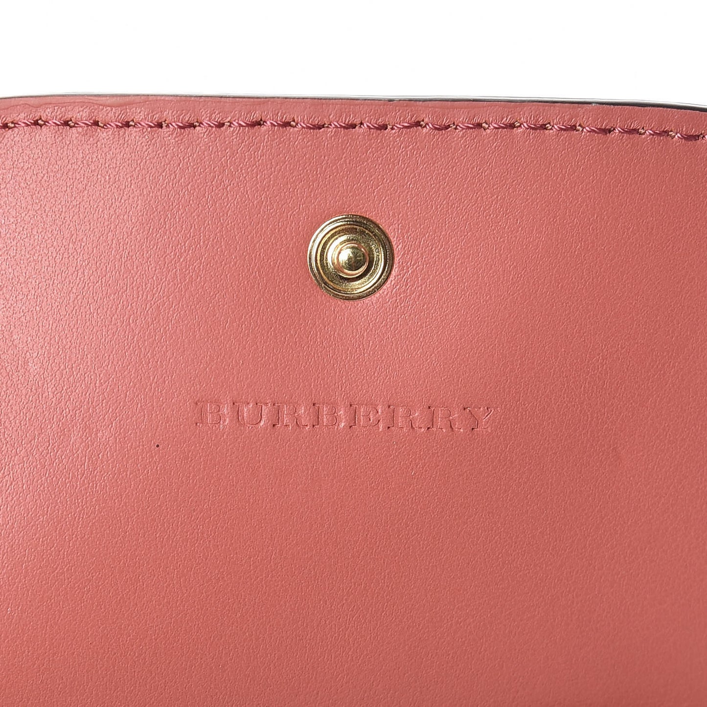 Soft Grain Calfskin Haymarket Check Mayfield Card Case Dusty Pink