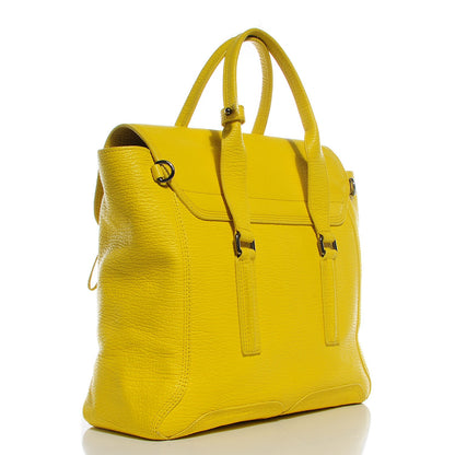 3.1 Phillip Lim 3.1 Leather Large Pashli Satchel Electric Yellow 3 of 12