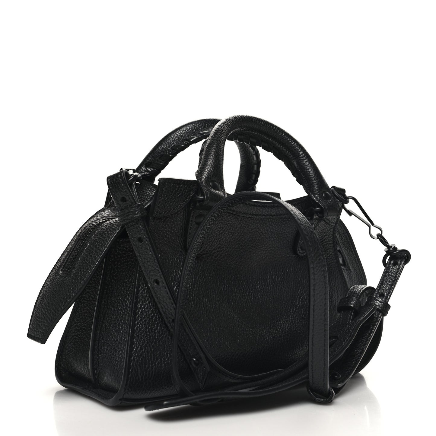 Grained Calfskin Neo Classic Black Hardware Mini City Black