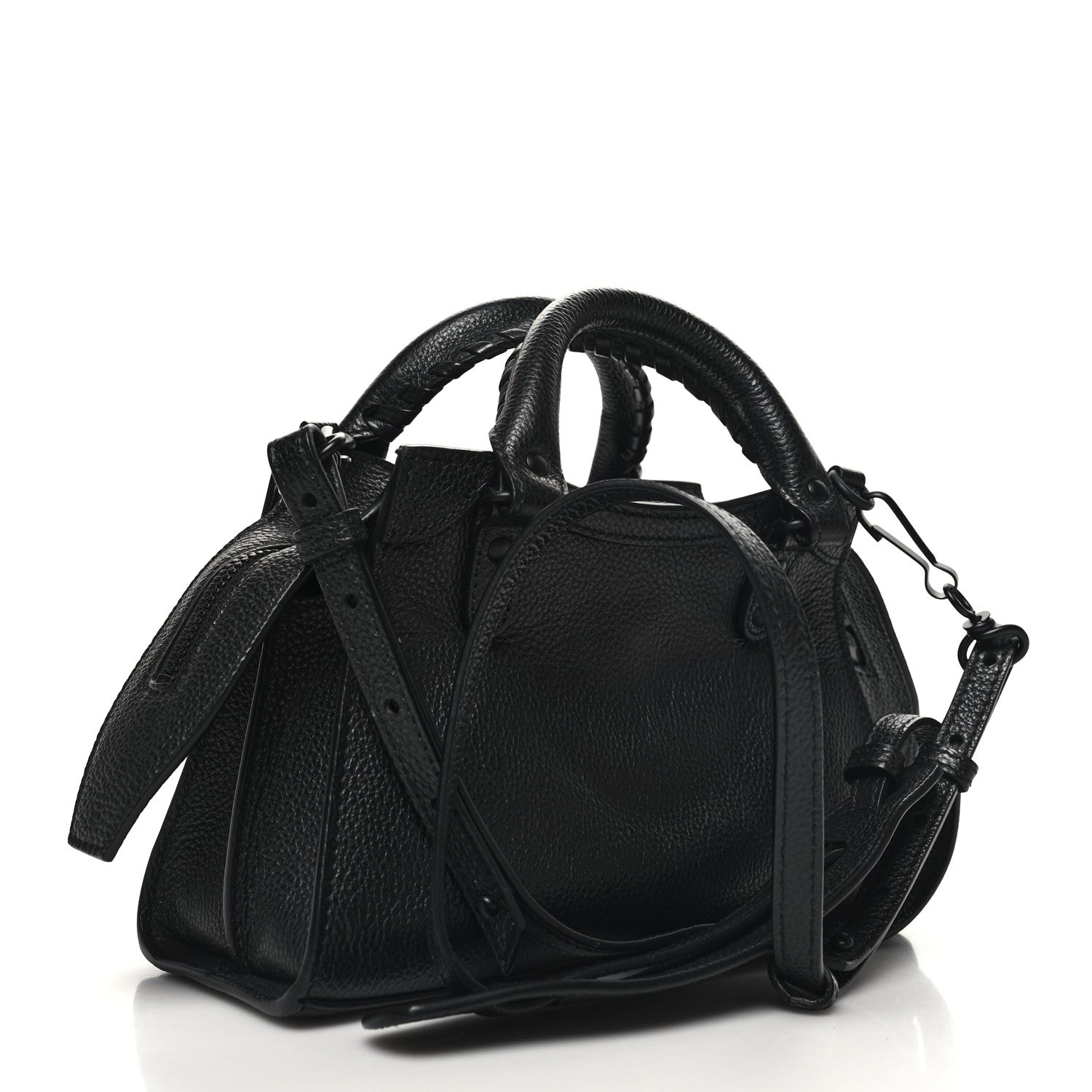 Balenciaga Grained Calfskin Neo Classic Black Hardware Mini City Black 3 of 9