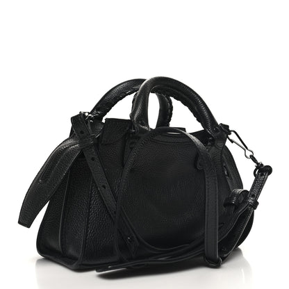 Balenciaga Grained Calfskin Neo Classic Black Hardware Mini City Black 3 of 9