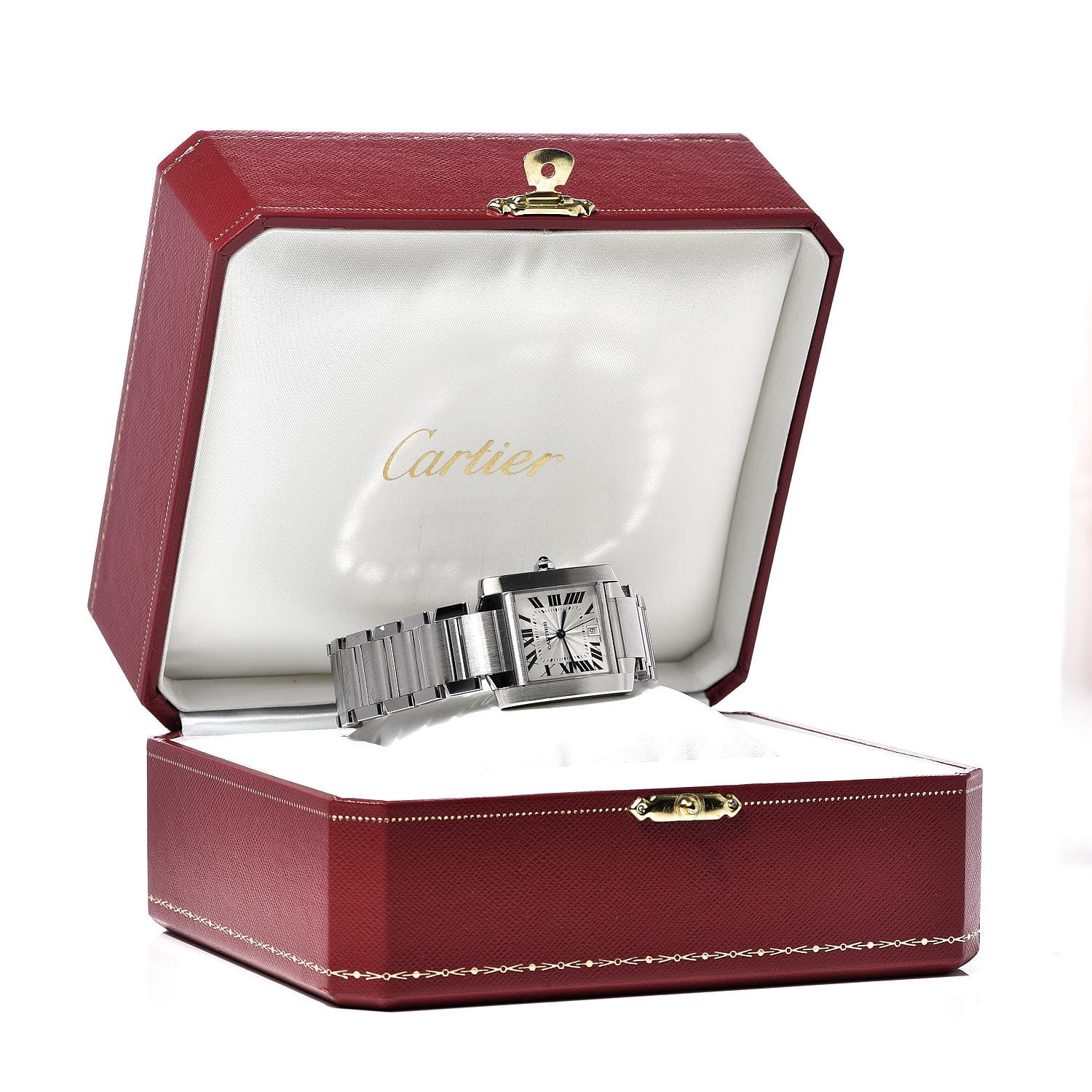 Cartier Stainless Steel 28mm Tank Francaise Automatic Watch 9 of 9