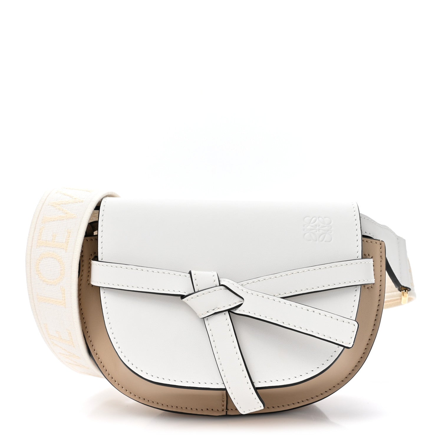 Loewe Soft Calfskin Mini Gate Dual Bag Soft White Paper Craft 1 of 10