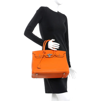 Hermes Taurillon Clemence Birkin 35 Orange 2 of 32