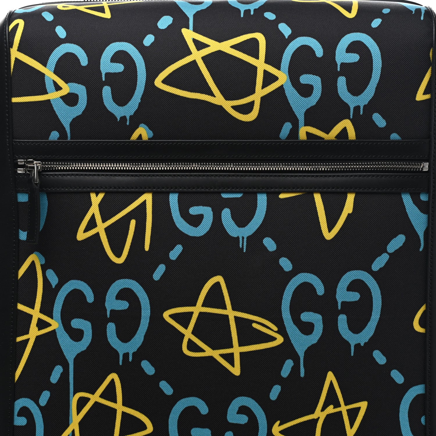 Gucci Nylon GucciGhost Carry On Trolley Black New Acquamarine 10 of 12