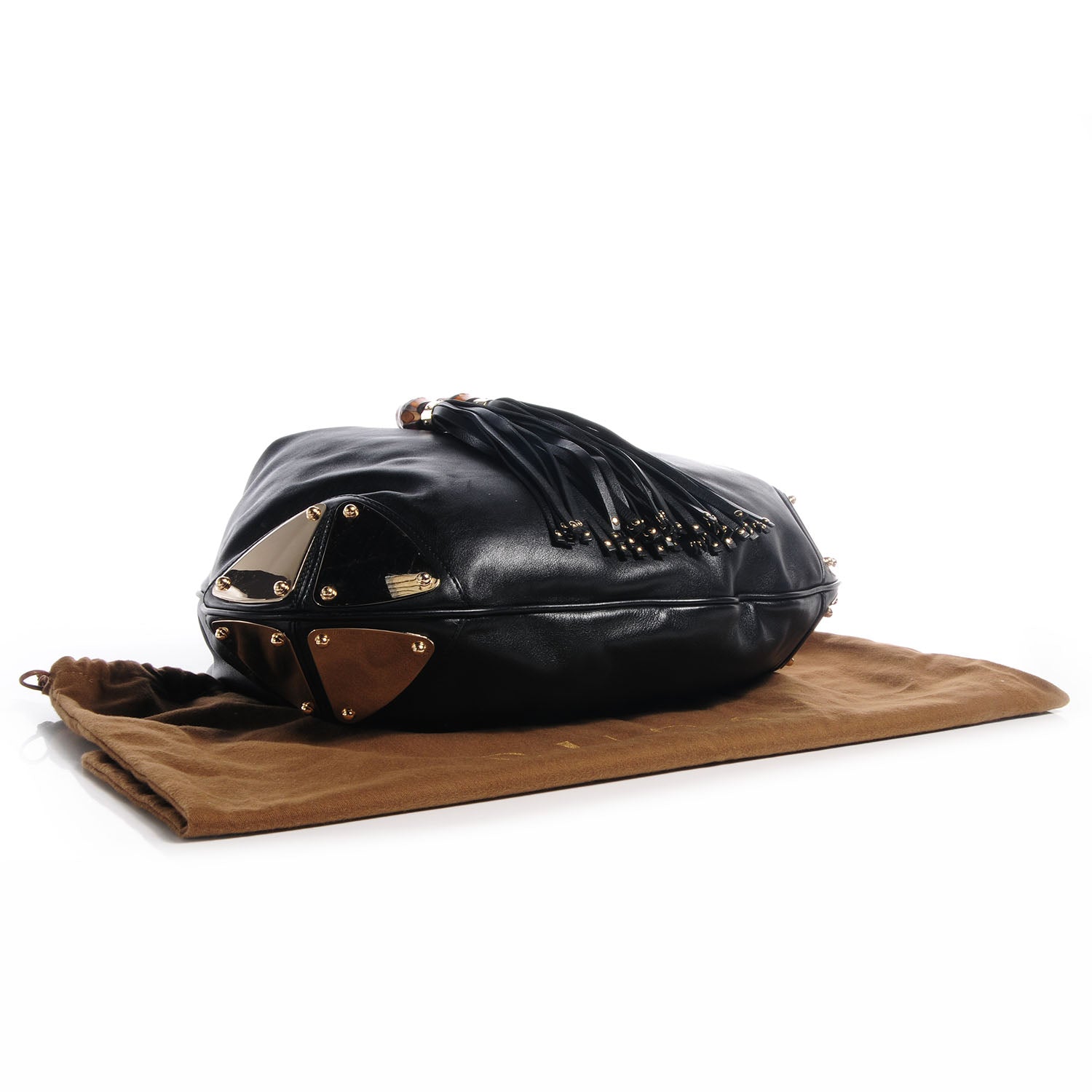 Gucci Leather Large Indy Top Handle Hobo Black 4 of 7