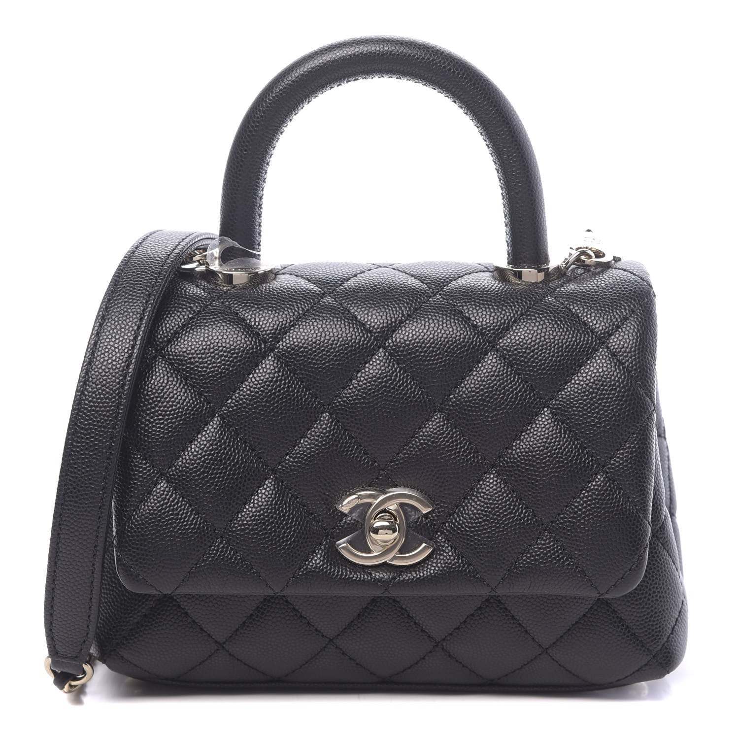 Chanel Caviar Quilted Extra Mini Coco Handle Flap Black 1 of 11