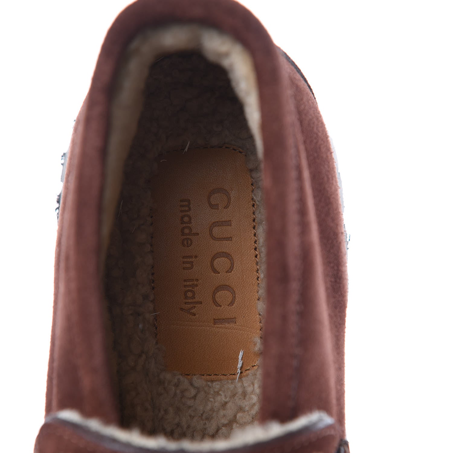 Gucci Suede Wool Mens Django Horsebit Booties 6.5 Brown 7 of 9