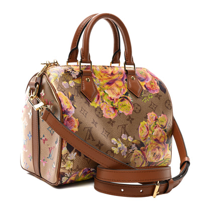 Louis Vuitton Metallic Monogram LV Garden Speedy Bandouliere 25 Gold 3 of 7