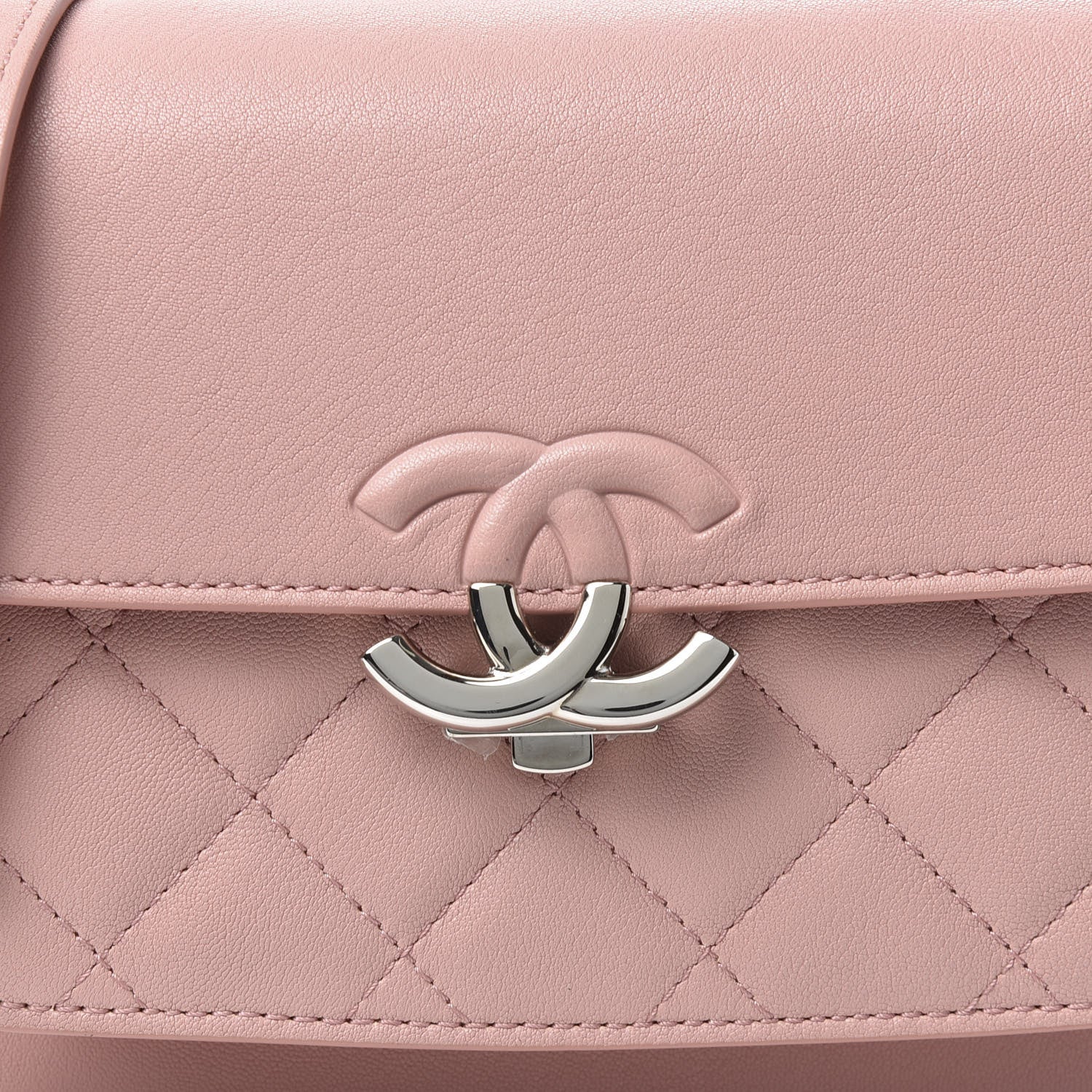 Chanel Calfskin Quilted Small CC Box Flap Pink 10 of 10
