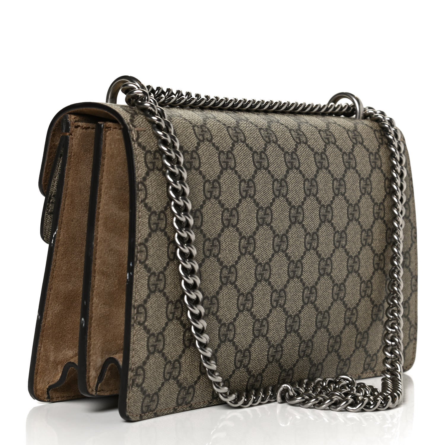 Gucci GG Supreme Monogram Small Dionysus Shoulder Bag Taupe 3 of 12