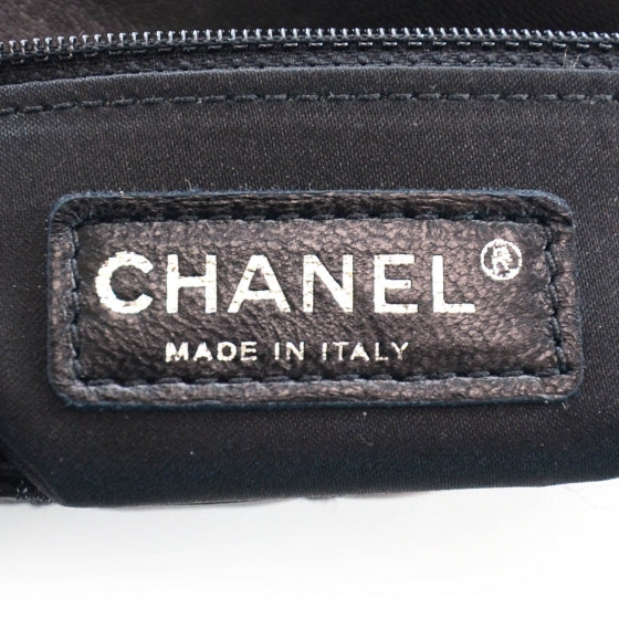Lambskin Vertical Stitched Mini Flap Black