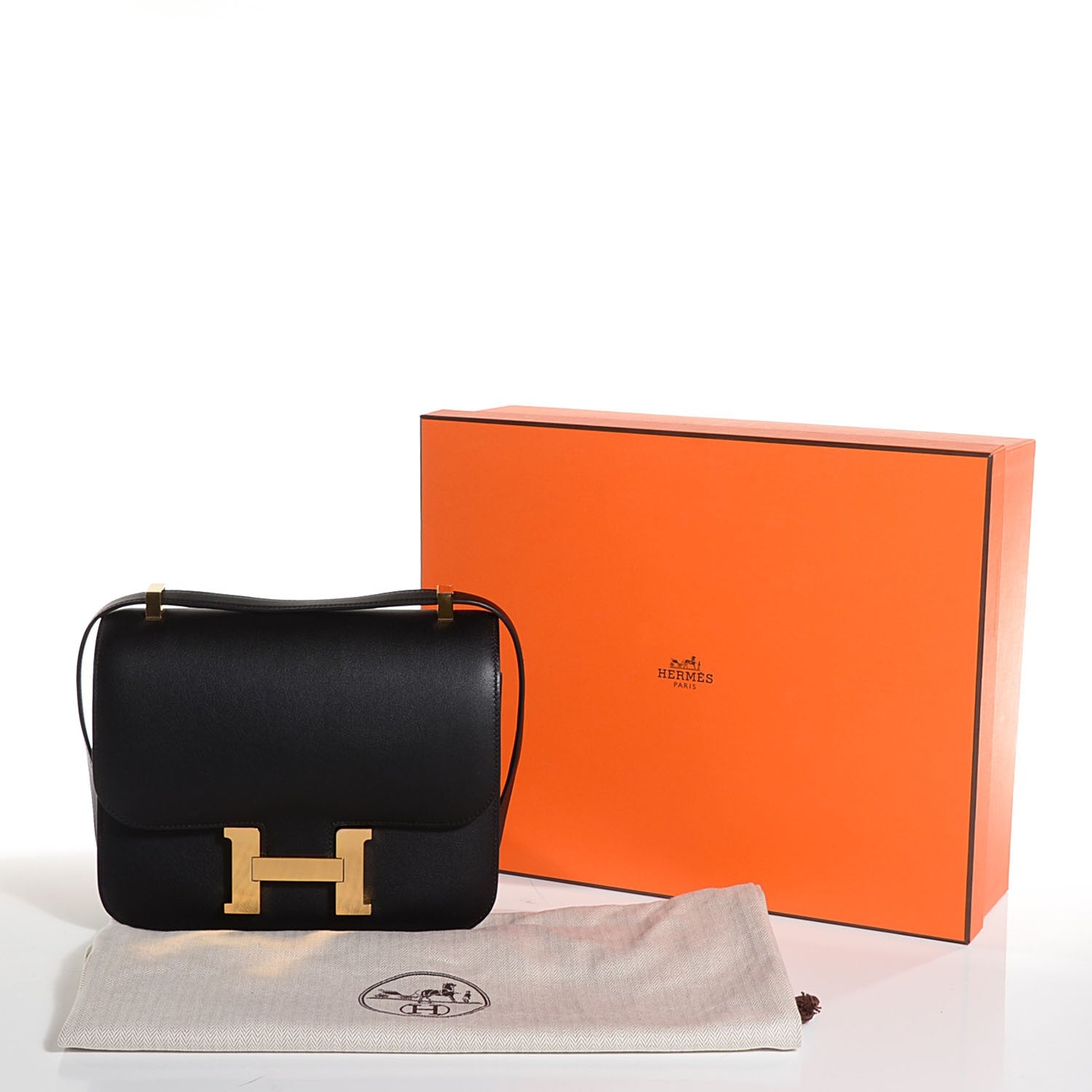 Hermes Veau Sombrero Constance 24 Black 15 of 15