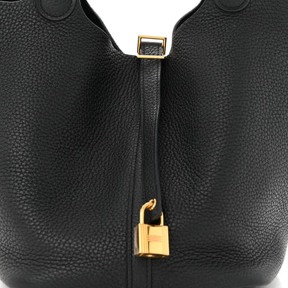 Hermes Taurillon Clemence Picotin Lock 22 MM Black 8 of 14