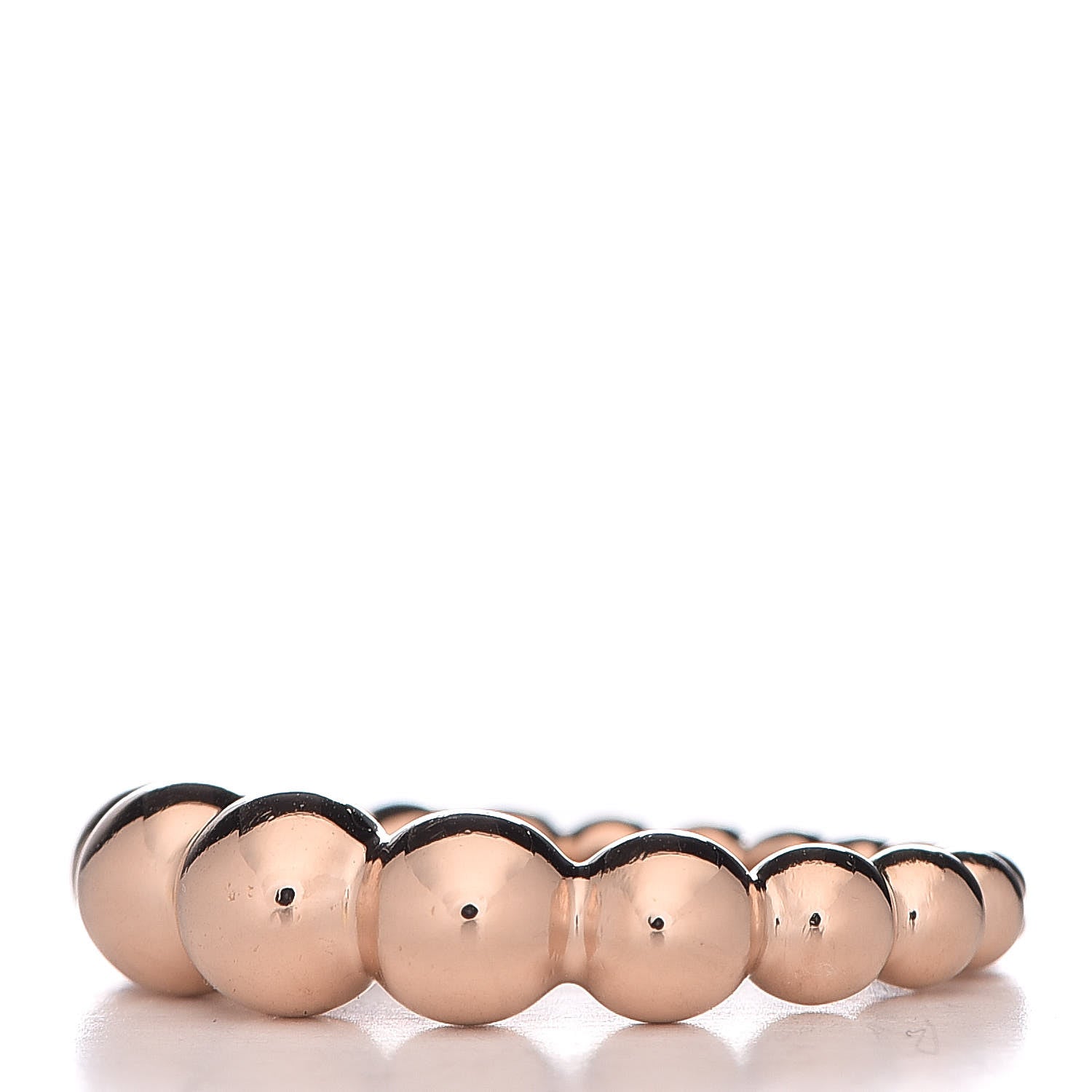 Van Cleef & Arpels 18K Rose Gold Perlee Pearls of Gold Variation Ring 50 5.25 3 of 7