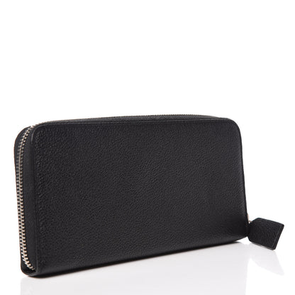 Saint Laurent Grained Calfskin Rive Gauche Zip Around Wallet Black 3 of 7
