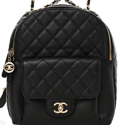 Chanel Caviar Quilted Medium Zip Around Backpack Black 8 of 10