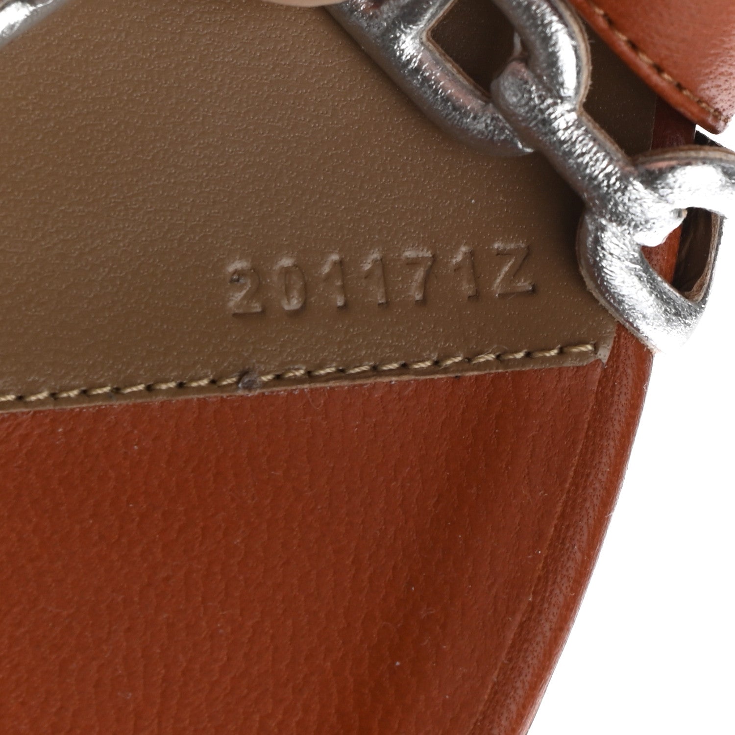 Hermes Nappa Ajaccio Sandals 39 Cognac Gris Argente 8 of 8