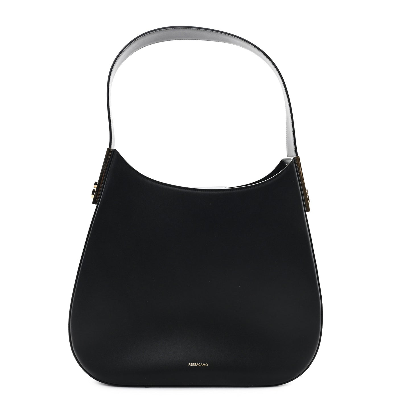 Calfskin Medium Gancio Hobo Black