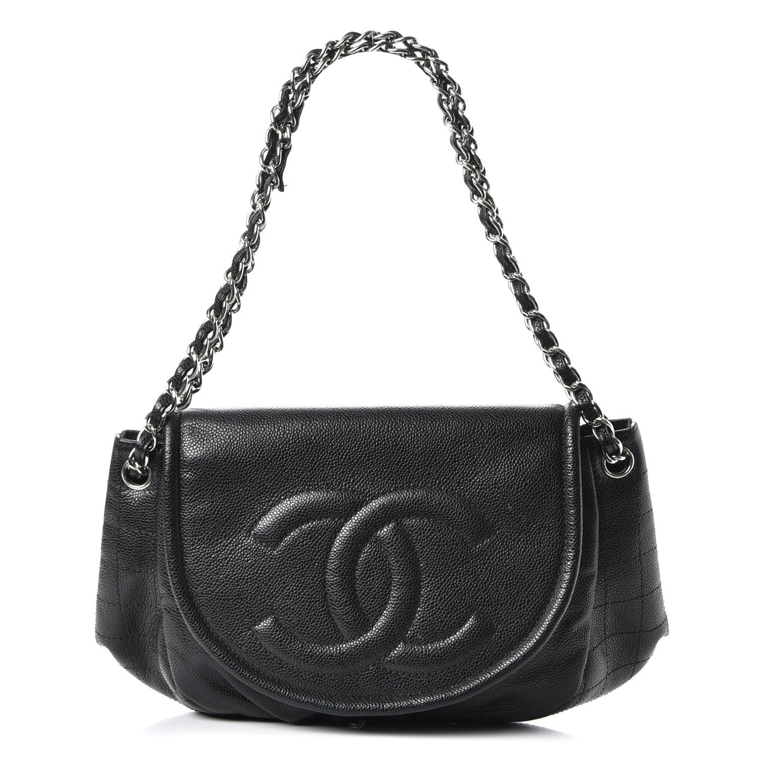 Chanel Caviar Half Moon Large Flap Black 1 of 10