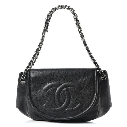 Chanel Caviar Half Moon Large Flap Black 1 of 10